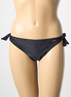 Bas de maillot de bain effet matière satinée bikini noir HAUTE PRESSION femme