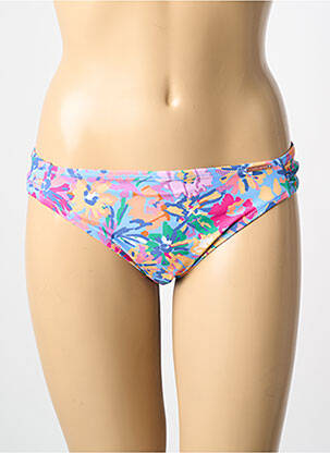 Bas de maillot de bain effet matière satinée culotte bleu YSABEL MORA femme