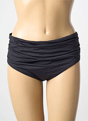 Bas de maillot de bain effet matière satinée culotte noir HAUTE PRESSION femme