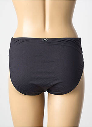 Bas de maillot de bain effet matière satinée culotte noir HAUTE PRESSION femme