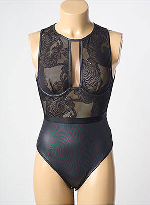 Body lingerie effet matière satinée noir JOLIDON femme