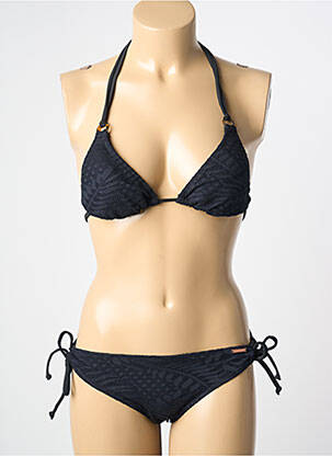 Maillot de bain 2 pièces stretch haut soutien-gorge avec mousse de rembourrage amovible noir YSABEL MORA femme