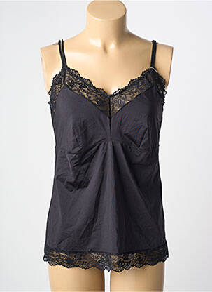 Top/caraco tissage satiné noir LINGADORE femme