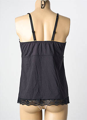 Top/caraco tissage satiné noir LINGADORE femme