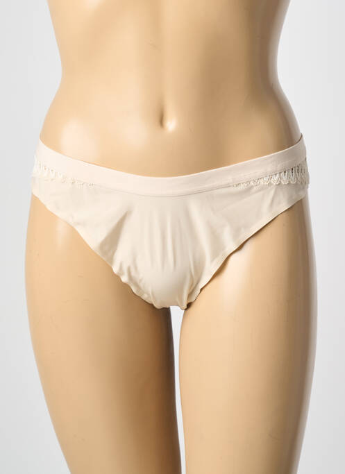 Tanga tissage satiné beige TRIUMPH femme