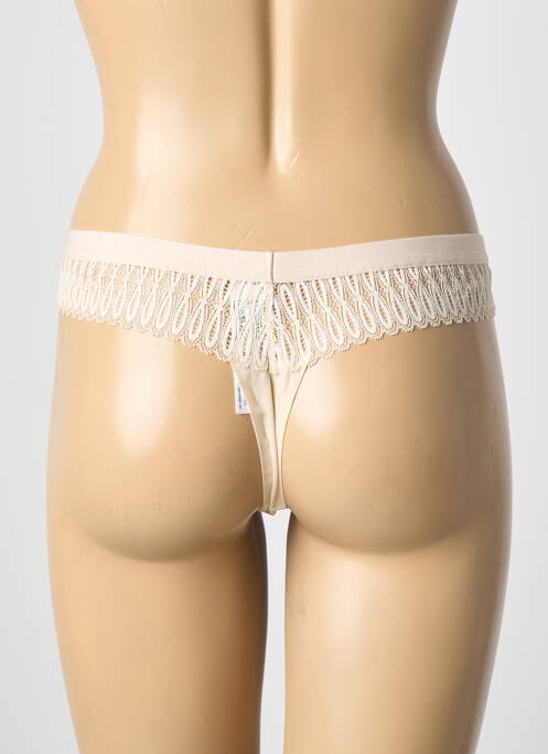 Tanga tissage satiné beige TRIUMPH femme