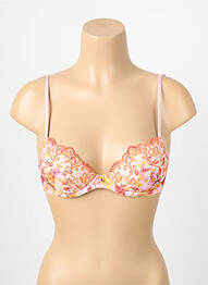 Soutien-gorge effet matière satinée haut soutien-gorge moulé rose LISE CHARMEL femme