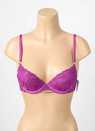 Soutien-gorge effet matière satinée haut soutien-gorge push-up violet AUBADE femme