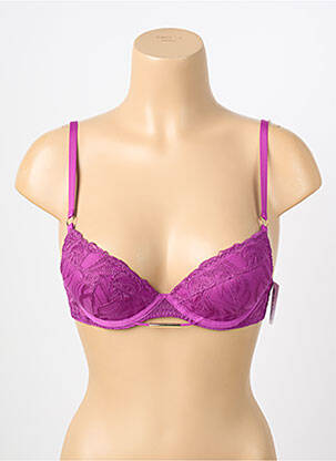 Soutien-gorge effet matière satinée haut soutien-gorge push-up violet AUBADE femme