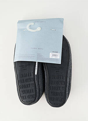 Chaussons/pantoufles bout rond bout rond gris YSABEL MORA homme