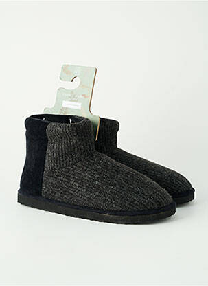 Chaussons/pantoufles bout rond bout rond noir YSABEL MORA homme