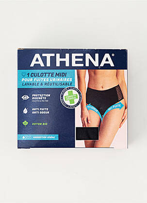 Culotte menstruelle noir ATHENA femme