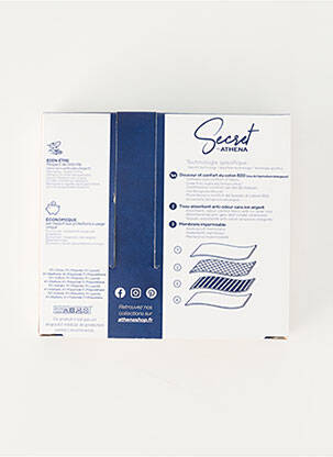 Culotte menstruelle stretch bleu SECRET BY ATHENA femme