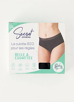 Culotte menstruelle stretch noir SECRET BY ATHENA femme