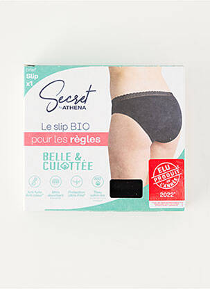 Culotte menstruelle stretch noir SECRET BY ATHENA femme