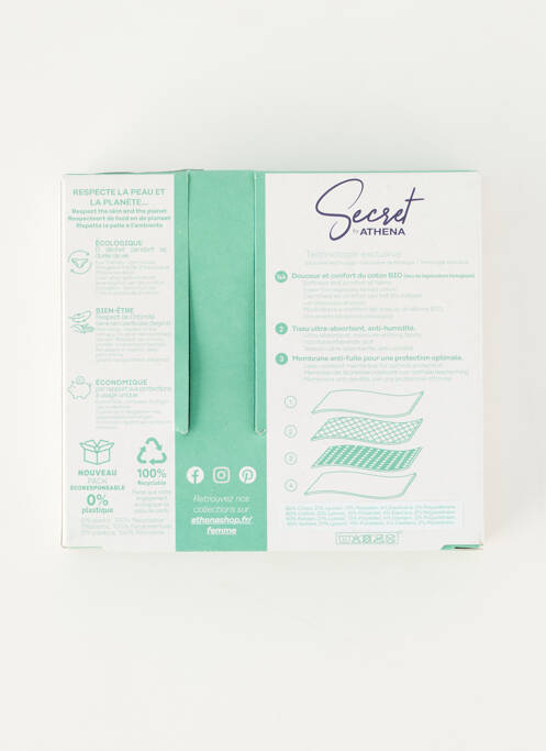 Culotte menstruelle noir SECRET BY ATHENA femme