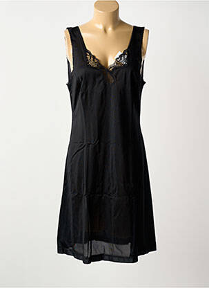Jupon /fond de robe effet matière satinée noir LINGERIE ELIZABETH femme