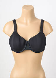 Soutien-gorge effet matière satinée haut soutien-gorge moulé noir PLAYTEX femme