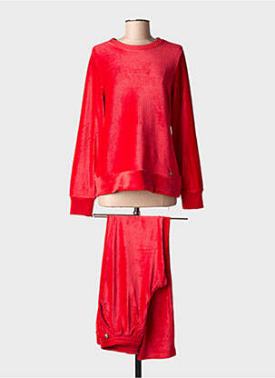Pyjama coupe droite rouge REBELLE femme