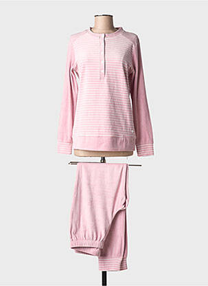 Pyjama coupe droite rose PASTUNETTE femme