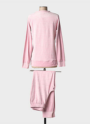 Pyjama coupe droite rose PASTUNETTE femme