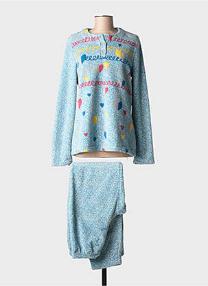 Pyjama coupe droite bleu SENORETTA femme