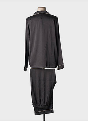 Pyjama coupe droite noir LINGADORE femme