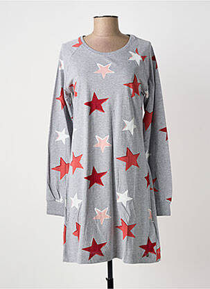 Chemise de nuit manches longues gris REBELLE BY PASTUNETTE femme