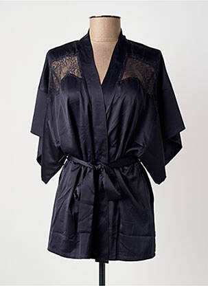 Déshabillé manches 3/4 bleu LINGADORE femme