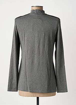 Top stretch manches longues gris JANIRA femme