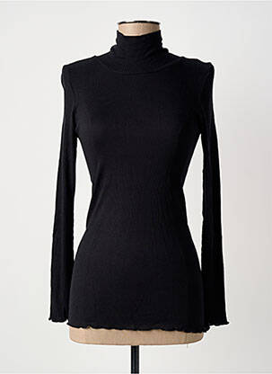 Top stretch manches longues noir JANIRA femme