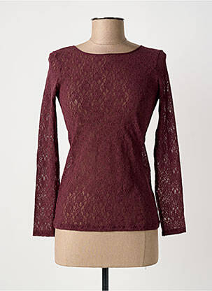 Top/caraco légère et transparente rouge JANIRA femme
