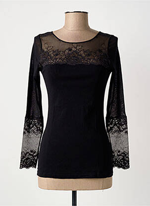 Top/caraco légère et transparente noir JANIRA femme