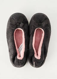 Chaussons/pantoufles bout rond talon plat jusqu'à 3cm gris BARANDI femme