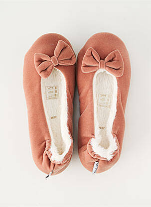 Chaussons/pantoufles bout rond talon plat jusqu'à 3cm rose SOFT ET YOGA femme