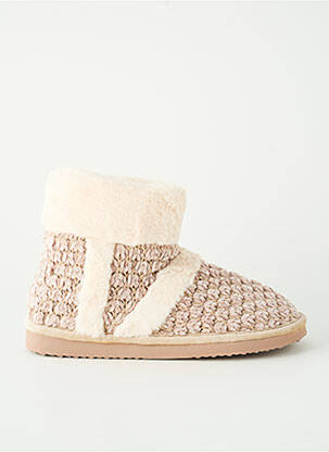Chaussons/pantoufles bout rond talon plat jusqu'à 3cm beige YSABEL MORA femme