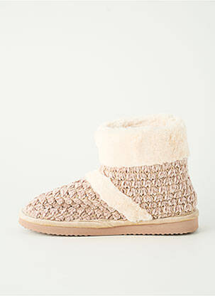 Chaussons/pantoufles bout rond talon plat jusqu'à 3cm beige YSABEL MORA femme