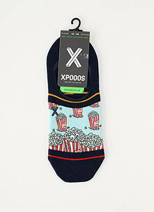 Chaussettes imprimé fantaisie bleu XPOOOS homme