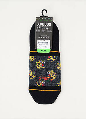 Chaussettes imprimé fantaisie bleu XPOOOS homme