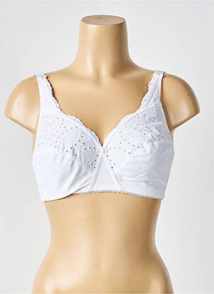 Soutien-gorge broderie haut soutien-gorge emboitant blanc PLAYTEX femme