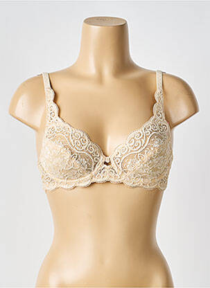 Soutien-gorge tissage dentelle haut soutien-gorge emboitant beige TRIUMPH femme