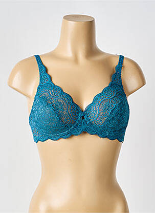 Soutien-gorge effet matière satinée haut soutien-gorge emboitant bleu TRIUMPH femme