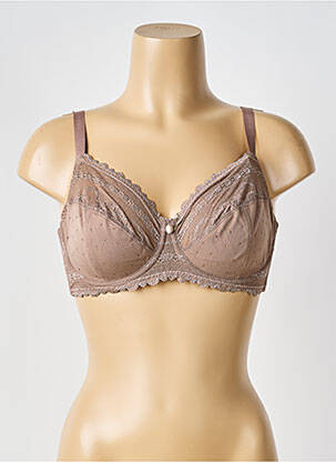 Soutien-gorge tissage dentelle haut soutien-gorge emboitant beige TRIUMPH femme