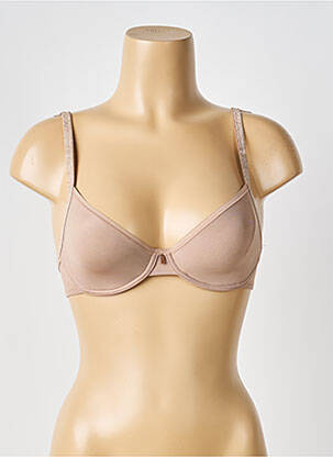 Soutien-gorge effet matière satinée haut soutien-gorge emboitant beige SLOGGI femme