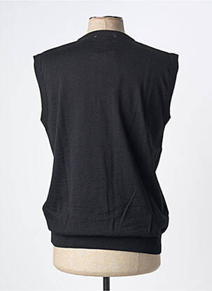 Pull col v sans manche noir LOUIS VICTOR homme