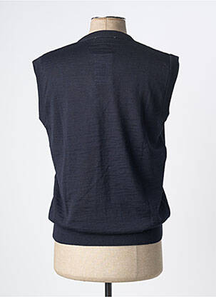 Pull col v sans manche bleu LOUIS VICTOR homme