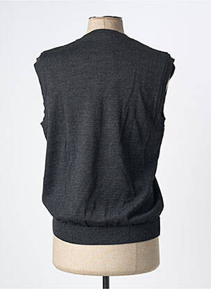 Pull col v sans manche gris LOUIS VICTOR homme