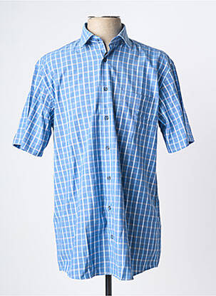 Chemise manches courtes poches bleu LOUIS VICTOR homme