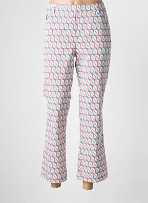 Pantalon 7/8 tissage popeline taille normale rose STARK femme
