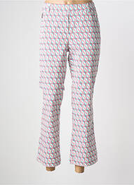Pantalon 7/8 tissage popeline taille normale rose STARK femme